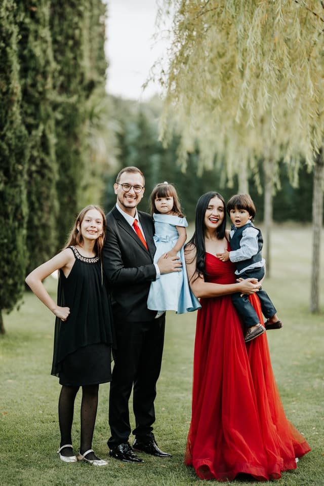 Calebe Braga e sua família